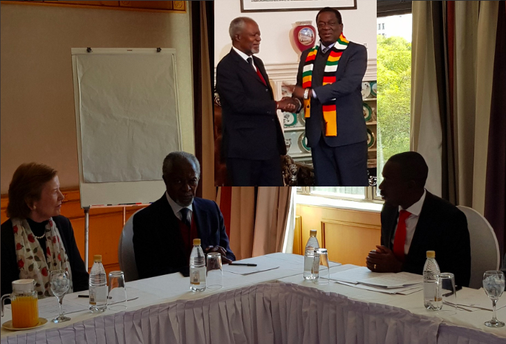  Mnangagwa meets Kofi Annan