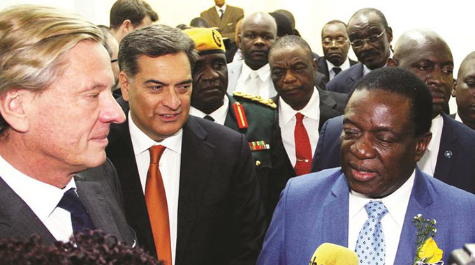 Mnangagwa charms UK investors