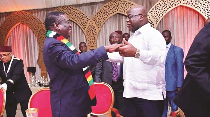  Mnangagwa, DRC's Tshisekedi in Afcon banter