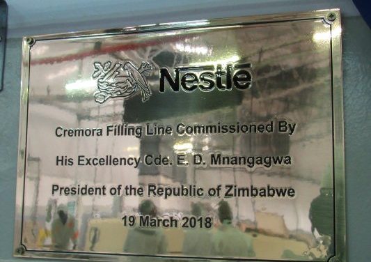 Mnangagwa commissions Nestle Cremora plant