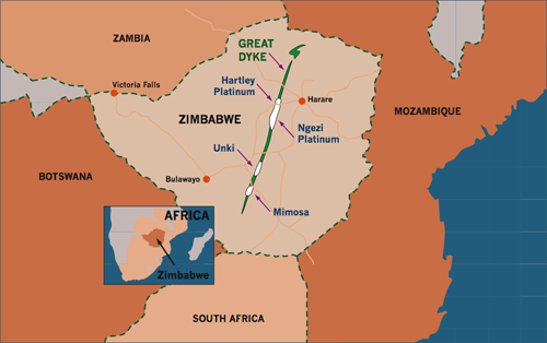 Zim platinum production expected to drop 9% 