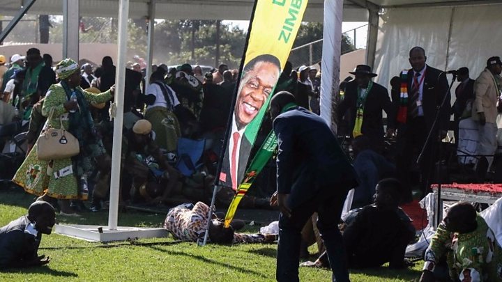 Heavy security at Mnangagwa rallies