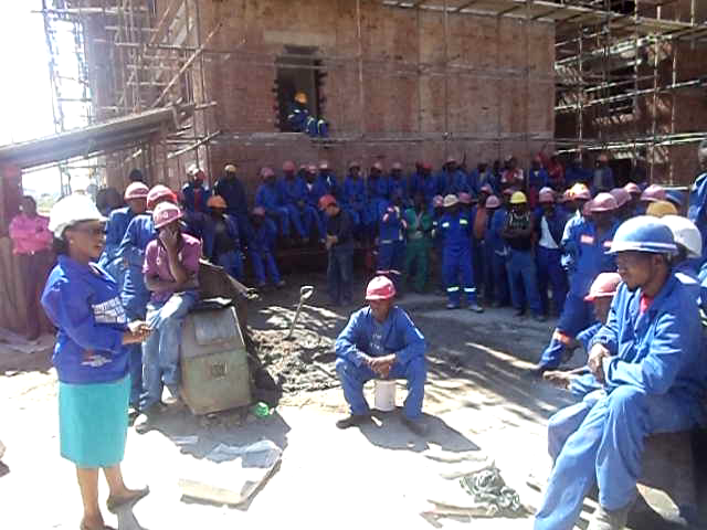  Construction firms, workers clash